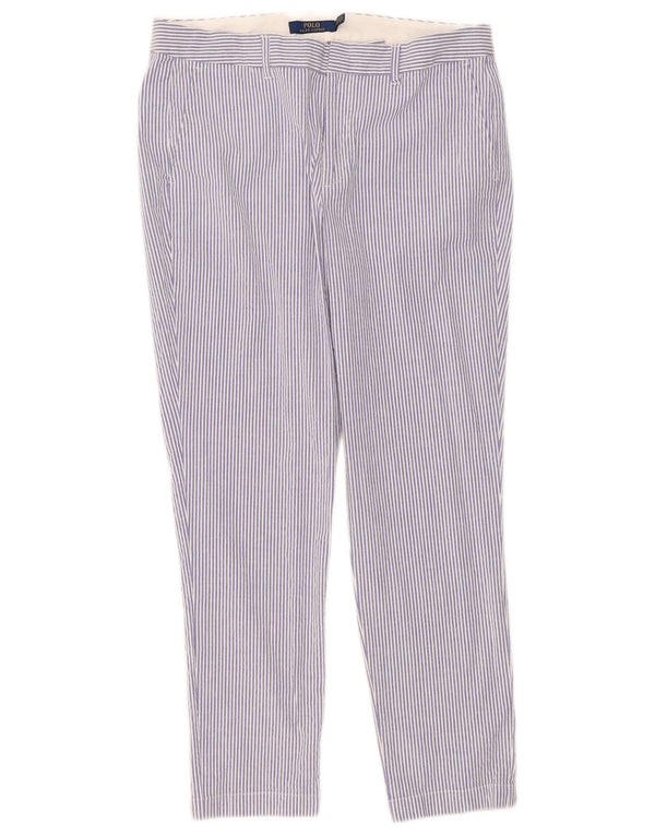 Polo Ralph Lauren Pantalones Chinos para Mujer EU 8 Medium W38 L28 Azul Pinstripe