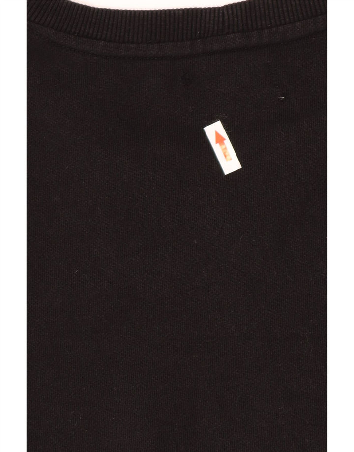 Zara Hombre Sudadera Jumper Large Negro Algodón