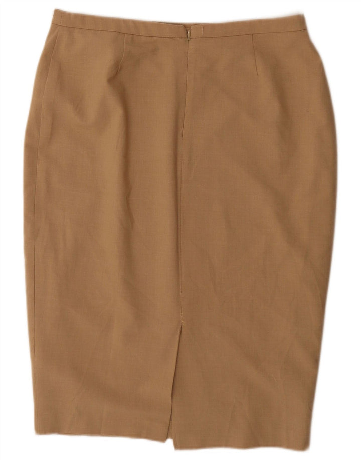 Marks & Spencer Falda lápiz para mujer Reino Unido 44 Grande W32 Poliéster beige