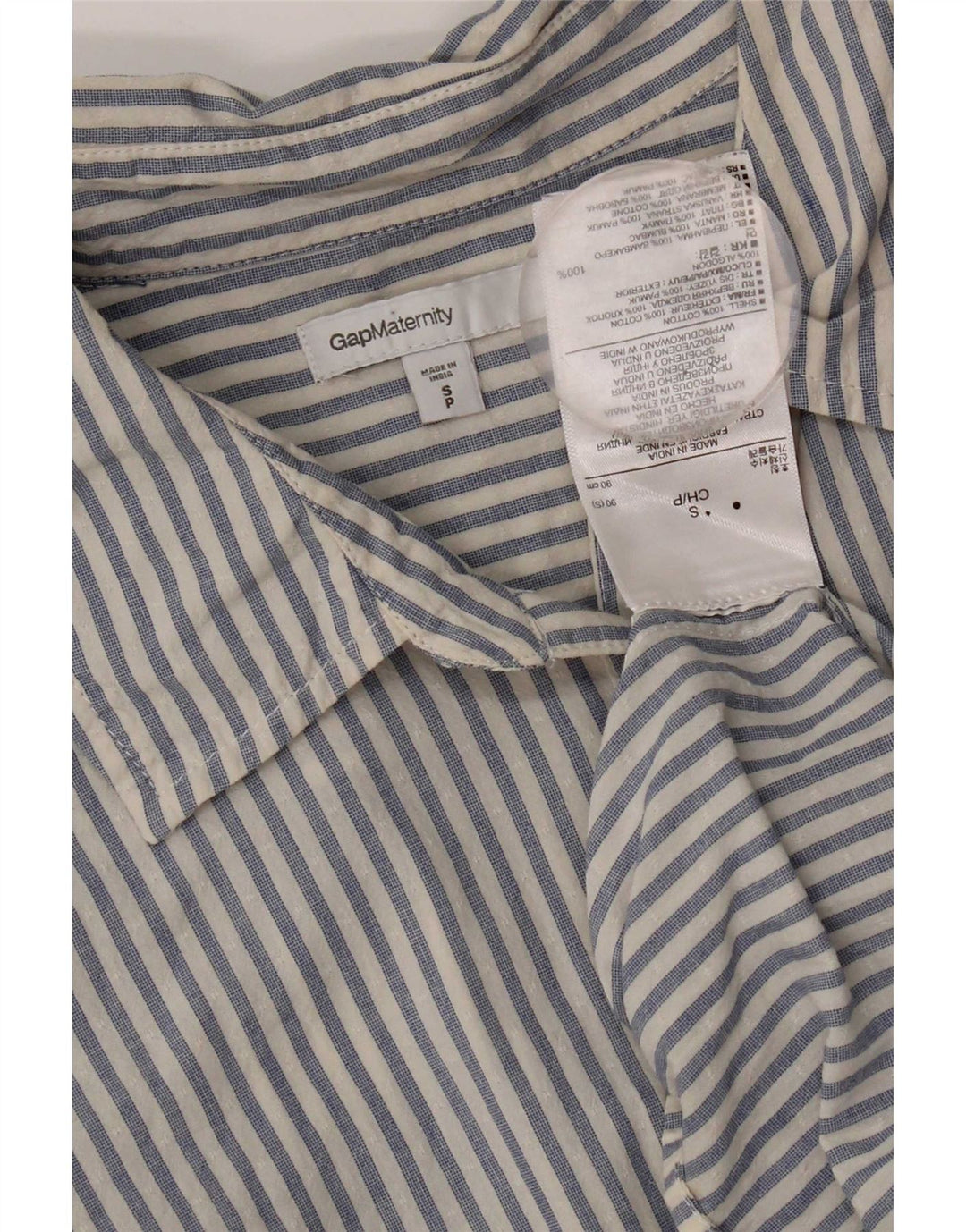 Gap Camisa premamá de manga 3/4 para mujer UK 40 Small Blue Stripes