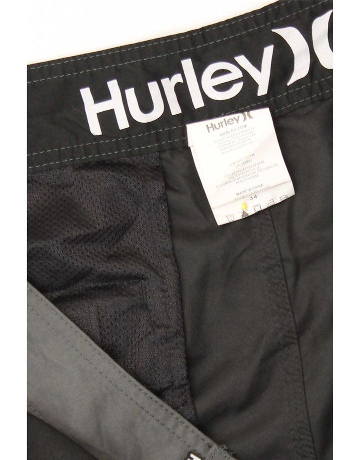Hurley Hombre Bañador Corto Grande Negro Colorblock Poliéster