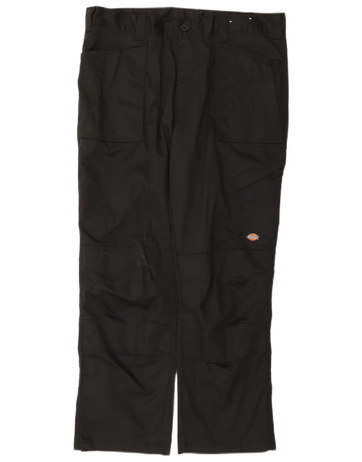 Dickies Pantalones cargo rectos para hombre W38 L28 Poliéster negro