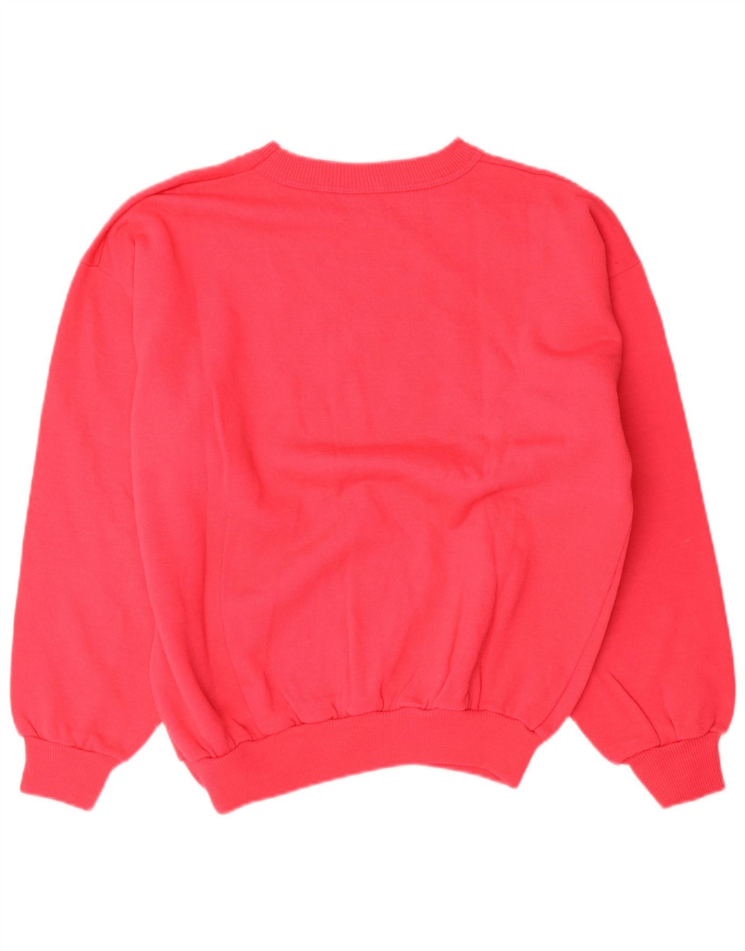 Vintage hombres sudadera gráfica jumper algodón rosa medio