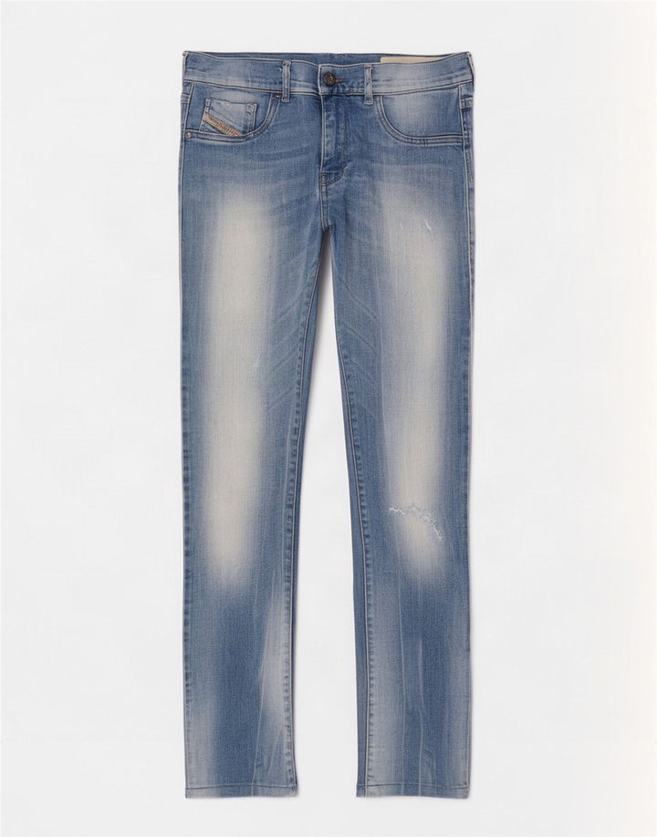 Diesel Mujer Vaqueros Super Slim Desgastados W29 L28 Algodón Azul
