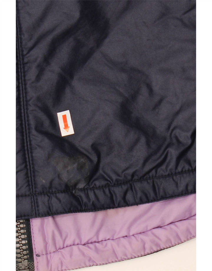 Belfe Chaqueta acolchada para mujer UK 10 Small Azul marino Colorblock