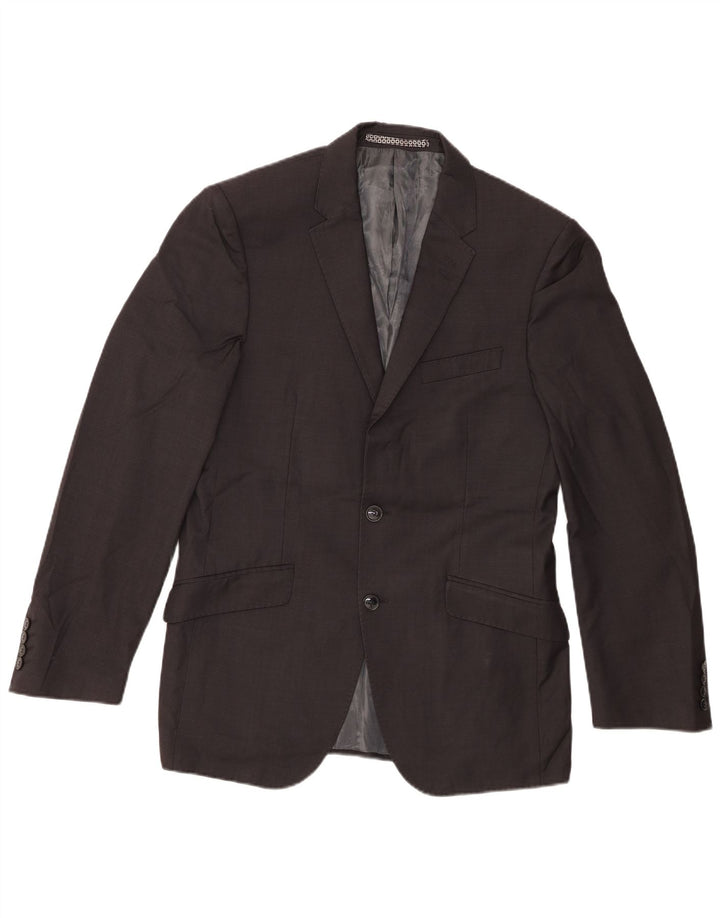 Marks & Spencer Chaqueta tipo blazer de 2 botones para hombre UK 38 Gris medio Lana virgen