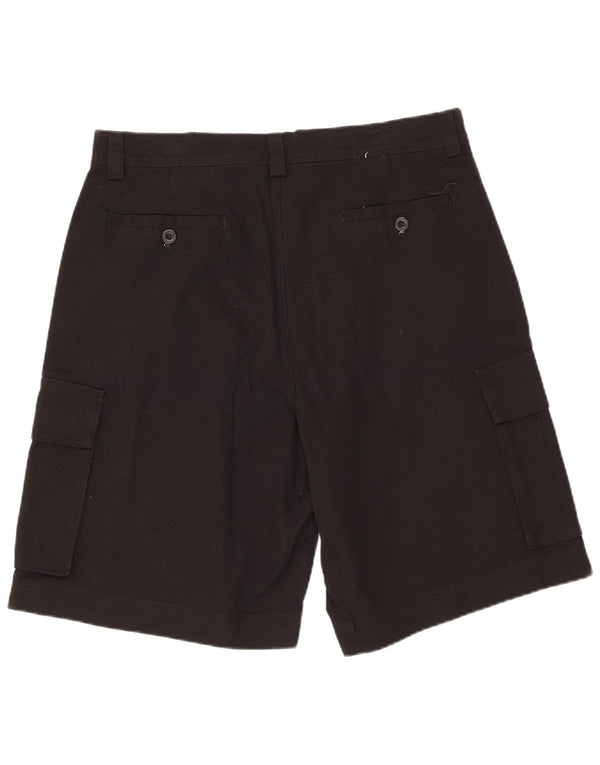 Reebok - Pantalones cortos cargo para hombre, talla grande, W34, algodón negro