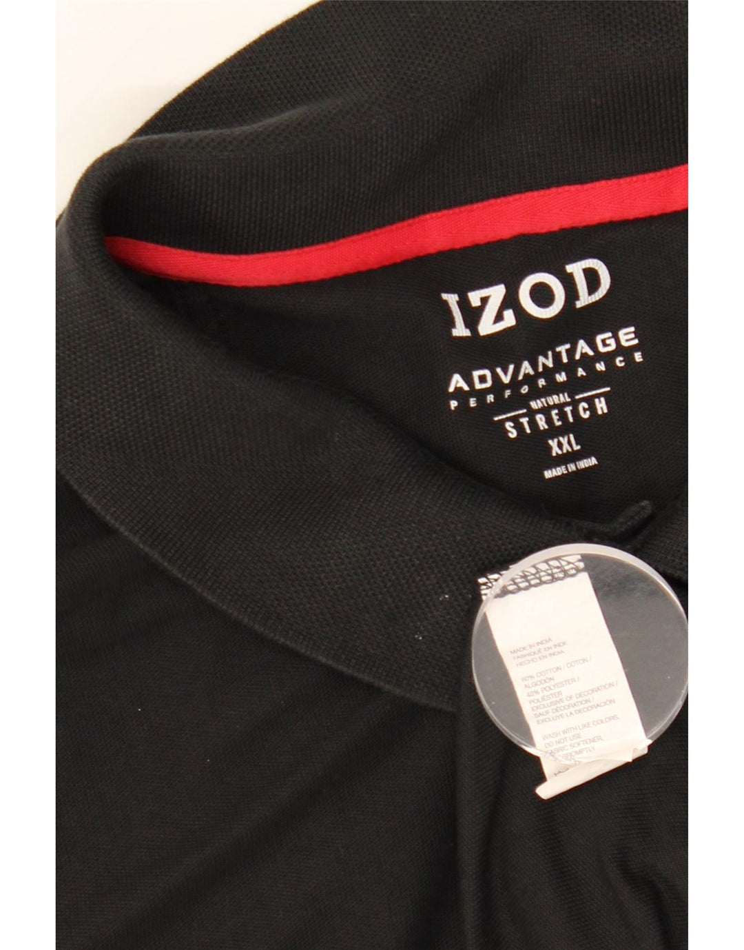 IZOD Polo para hombre 2XL Algodón negro