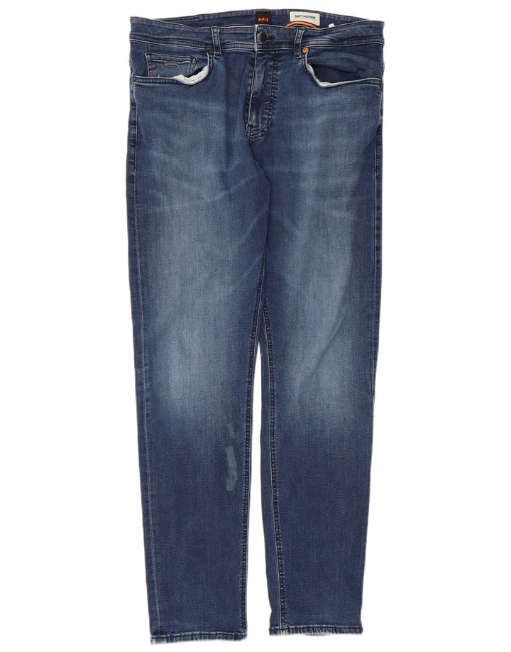 Vaqueros Hugo Boss Mujer Soft Motion Slim W36 L34 Algodón Azul