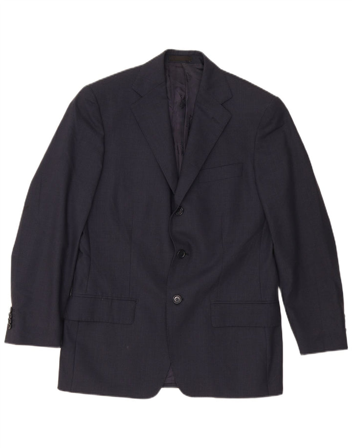 Boggi Chaqueta tipo blazer de 3 botones para hombre UK 36 Small Azul marino