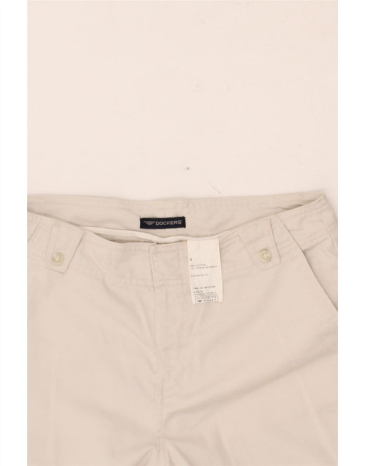 DOCKERS Womens Chino Shorts US 4 Small W28 White Cotton Vintage Dockers and Second-Hand Dockers from Messina Hembry 