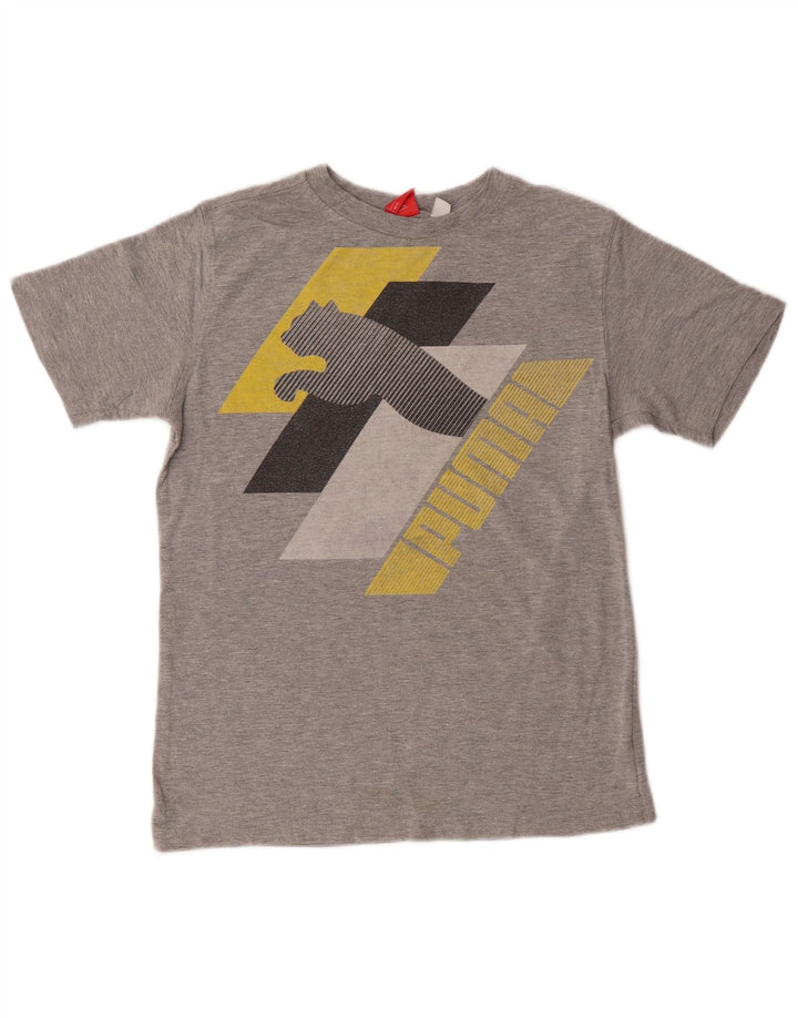 Puma Camiseta gráfica para niño 9-10 años Algodón Gris Medio
