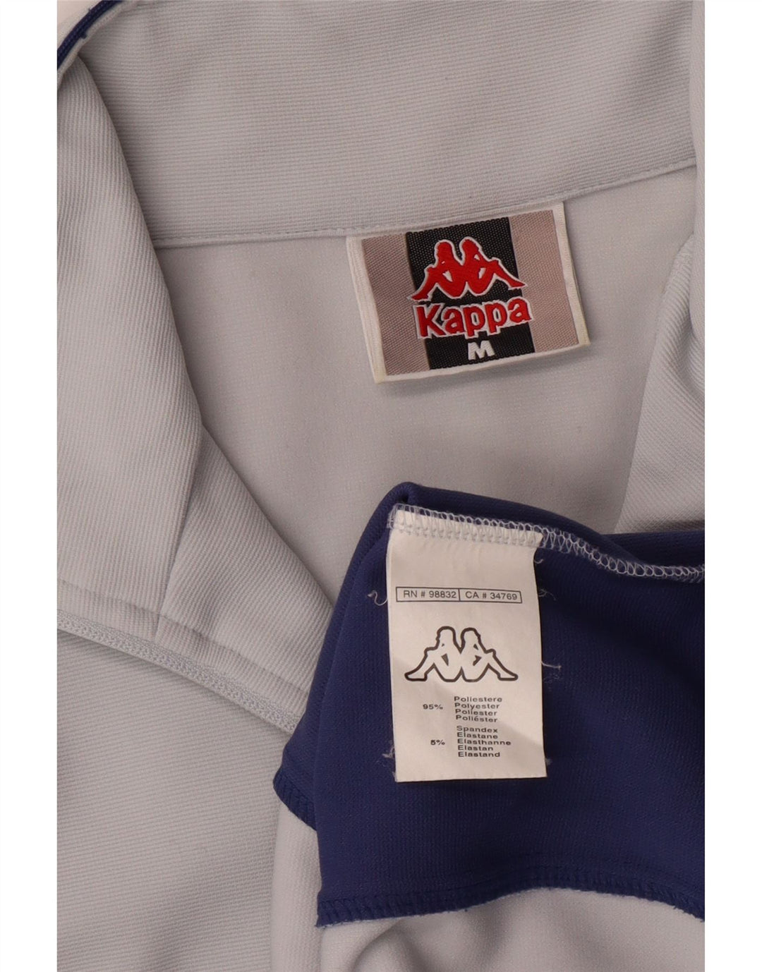 Kappa Hombre Chaqueta De Chándal Superior Poliéster Color Block Azul Medio