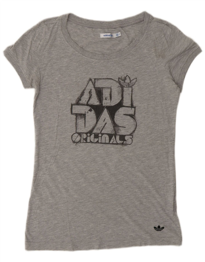 Adidas Mujer Camiseta Gráfica Top IT 46 Gris Medio