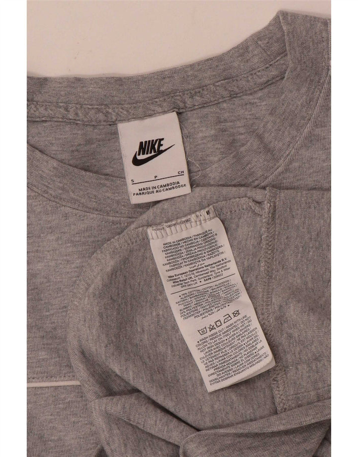 Nike - Sudadera extragrande para mujer, talla 10, algodón moteado gris pequeño
