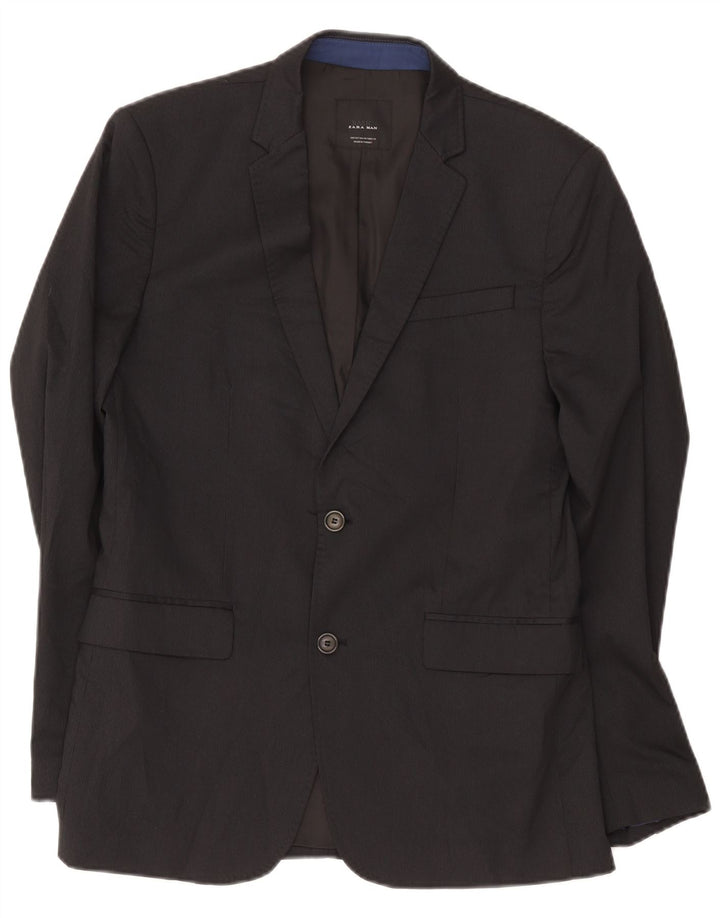 Zara Chaqueta tipo blazer de 2 botones para hombre EU 50 Mediana Viscosa a rayas negras