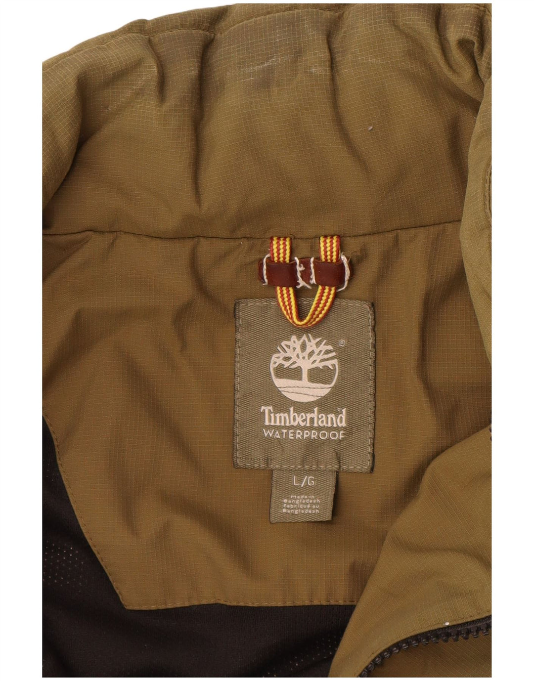 Timberland Chaqueta impermeable para hombre UK 40 Large Khaki Nylon