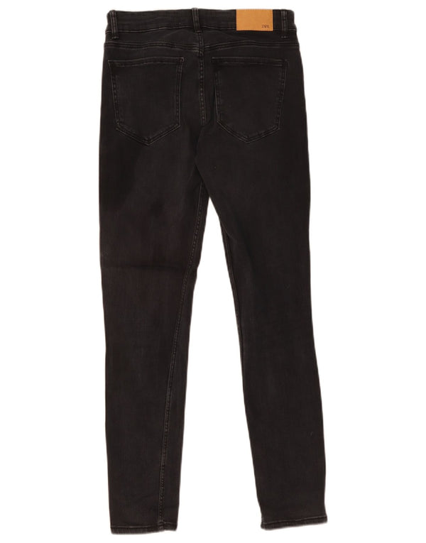 Zara Vaqueros pitillo para mujer EU 38 Small W28 L27 Algodón negro
