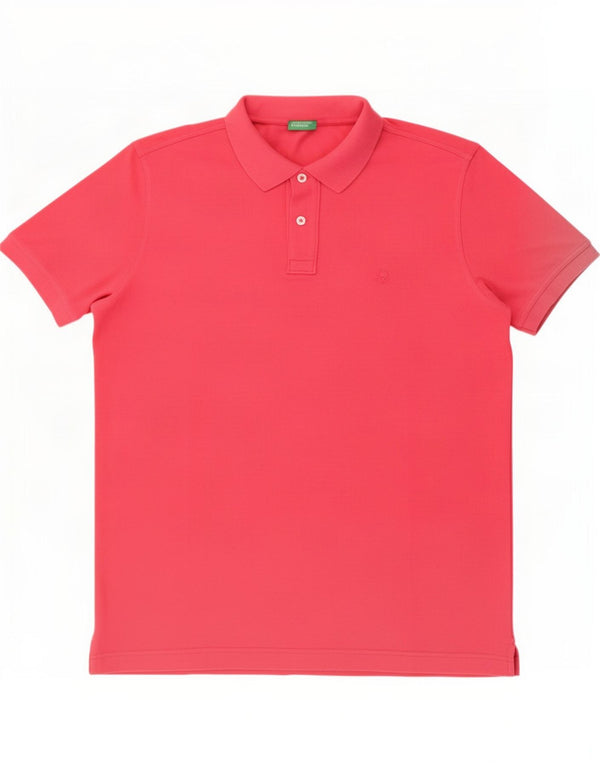 Benetton Polo Hombre Grande Rosa Algodón