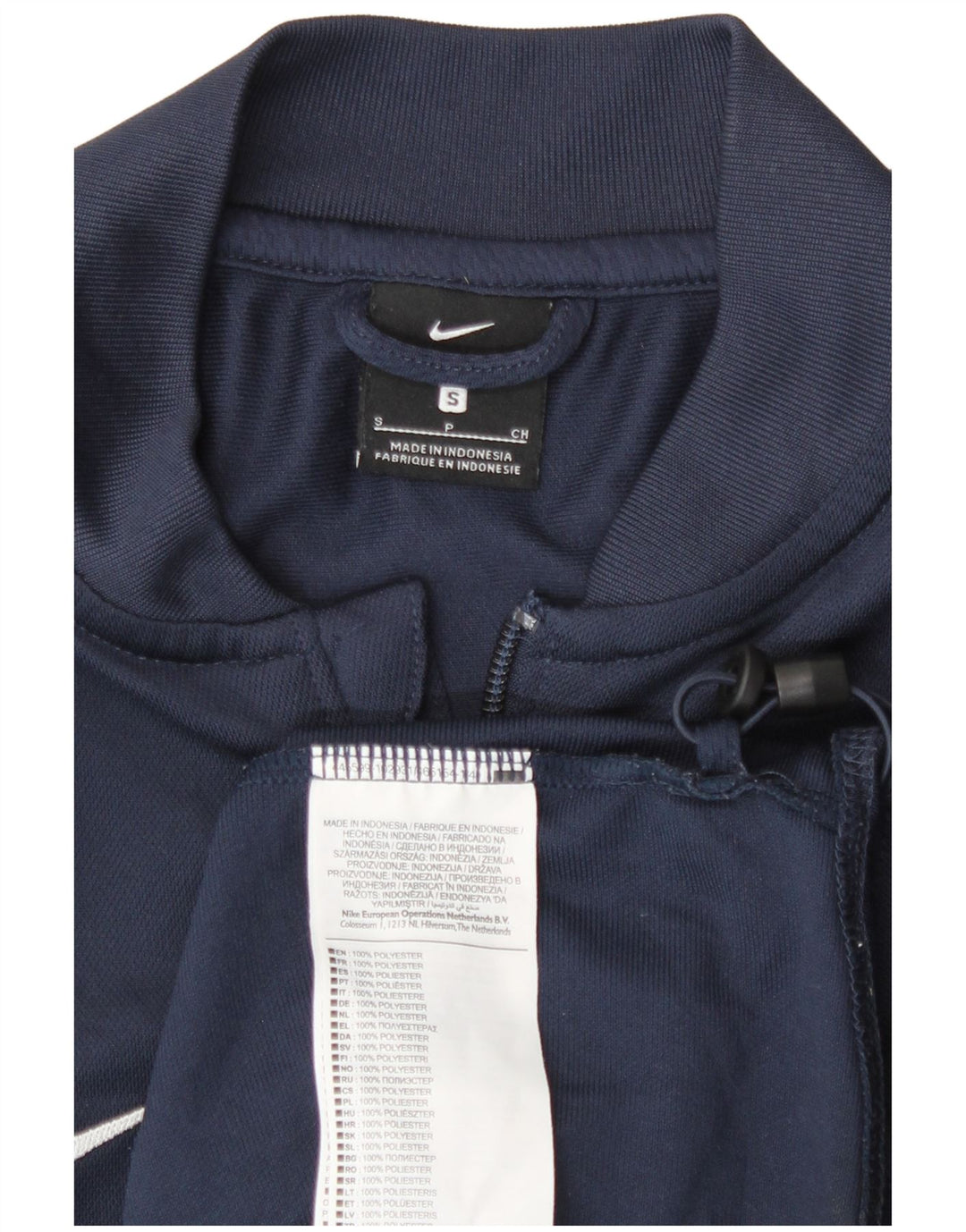 Nike Mens Chándal Top Chaqueta Pequeña Azul Marino Poliéster Deportes