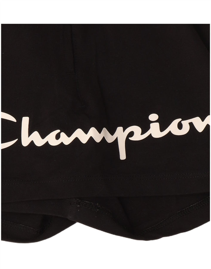 Champion Shorts deportivos gráficos para mujer Reino Unido 12 Mediano Negro