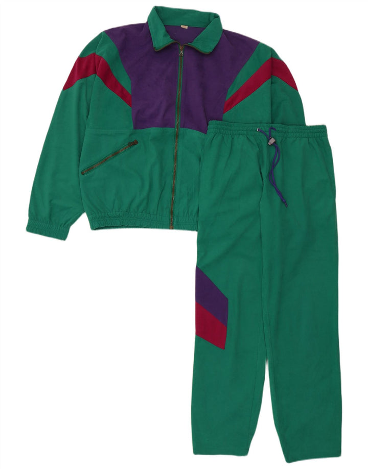 Chándal completo vintage para mujer Reino Unido 14 Poliéster color verde medio