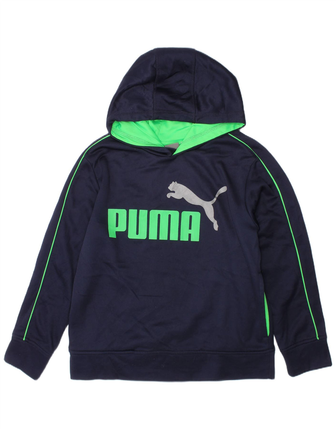 PUMA Jersey con capucha gráfica para niños 7-8 años Pequeño Azul Marino Poliéster