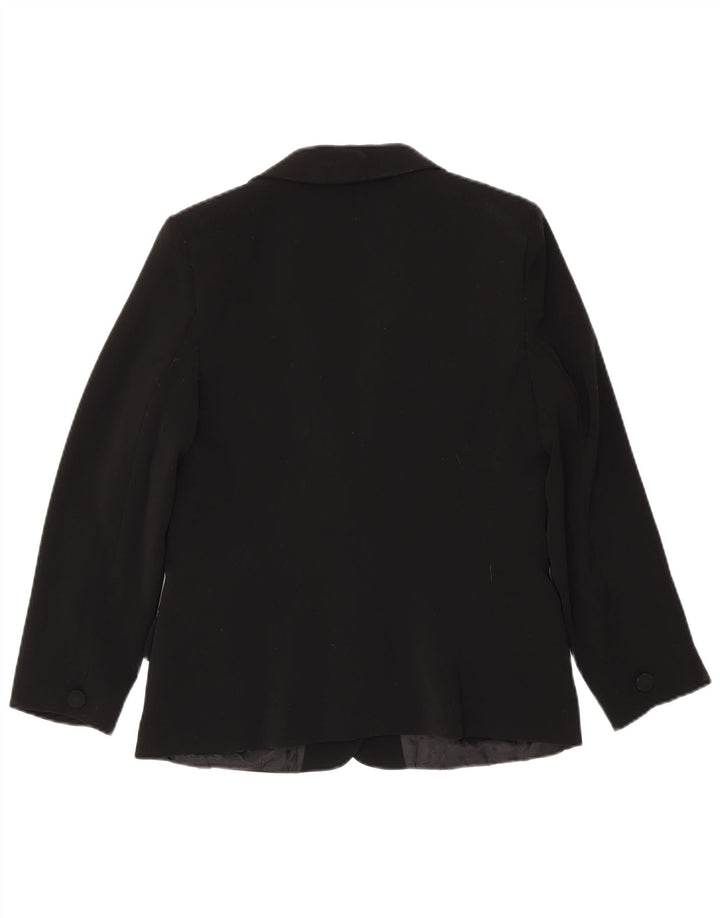 Luisa Spagnoli Chaqueta tipo blazer de 2 botones para mujer IT 46 Poliéster negro grande