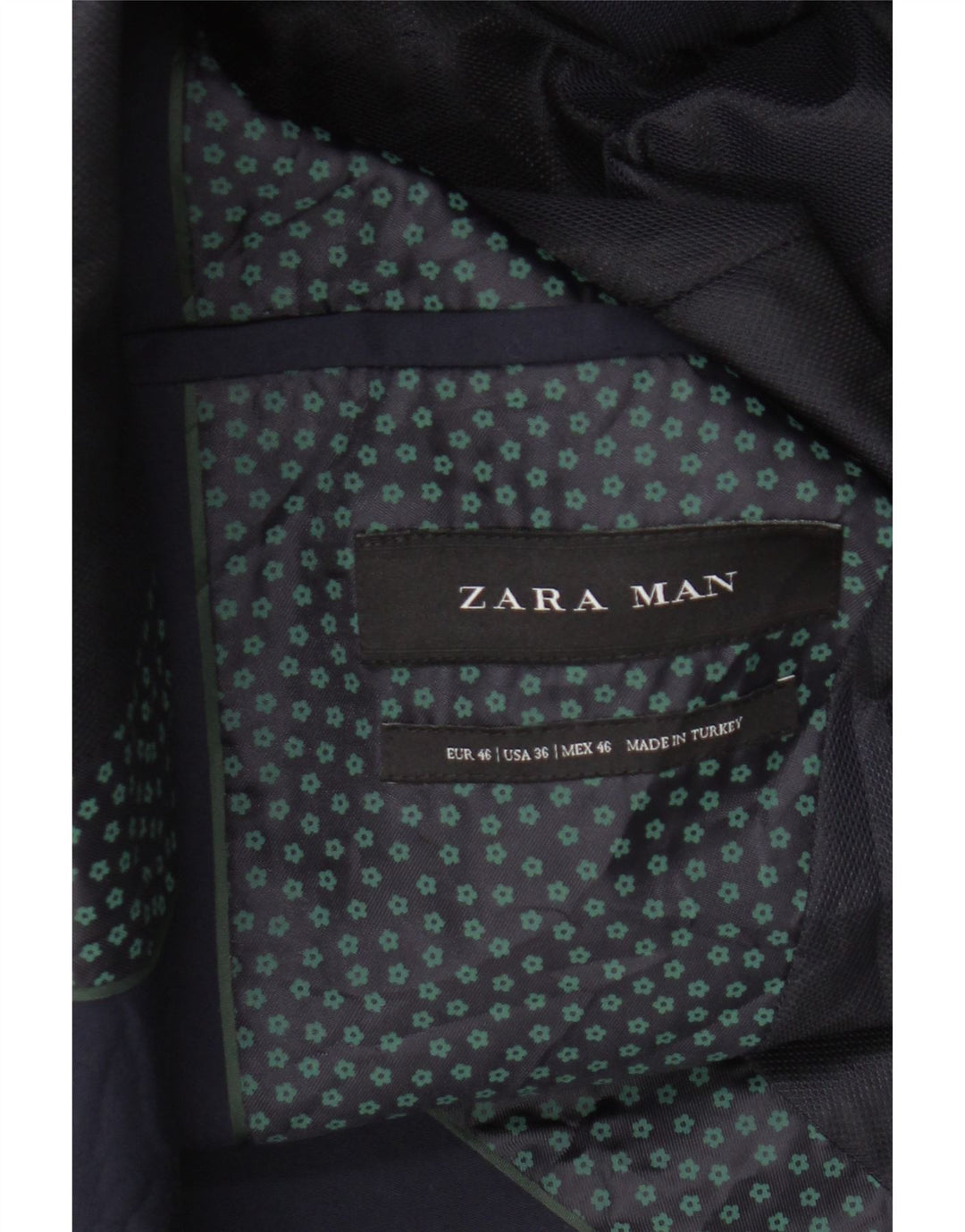 Zara Chaqueta tipo blazer de 2 botones para hombre EU 46 Small Azul marino
