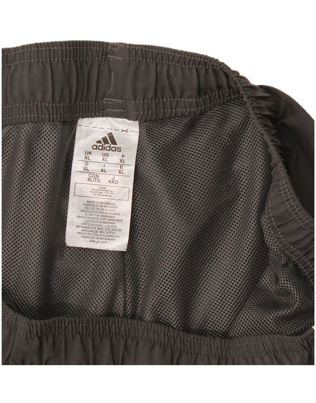 Adidas Pantalones cortos deportivos para hombre XL Gris Poliéster