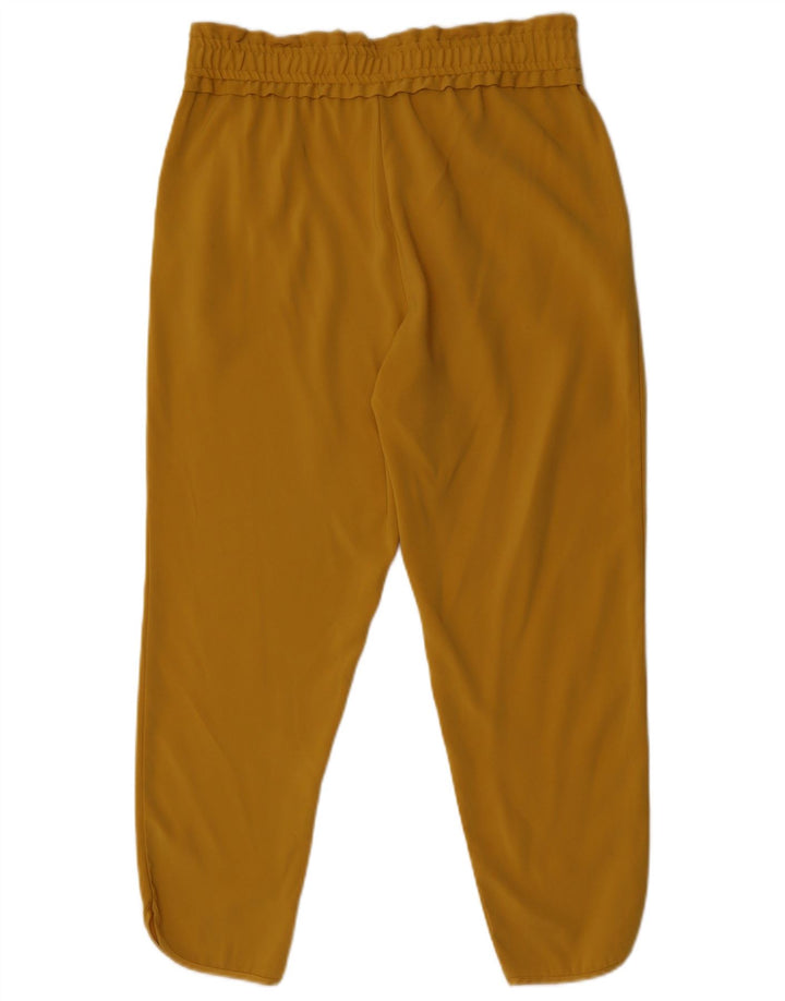 Zara Mujer Pantalón Cropped Tapered Mediano W28 L25 Poliéster Amarillo