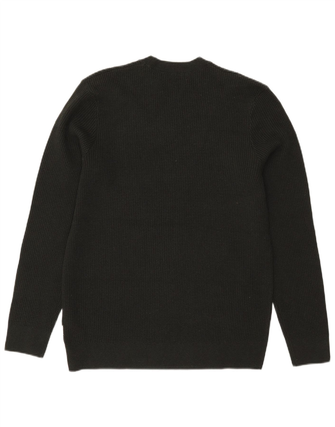Marks & Spencer Jersey de cuello redondo para hombre, talla pequeña, poliéster caqui