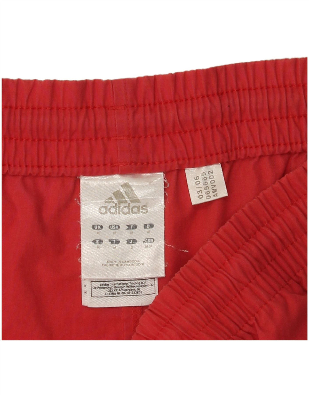 Pantalones cortos deportivos ADIDAS para hombre Poliéster rojo medio