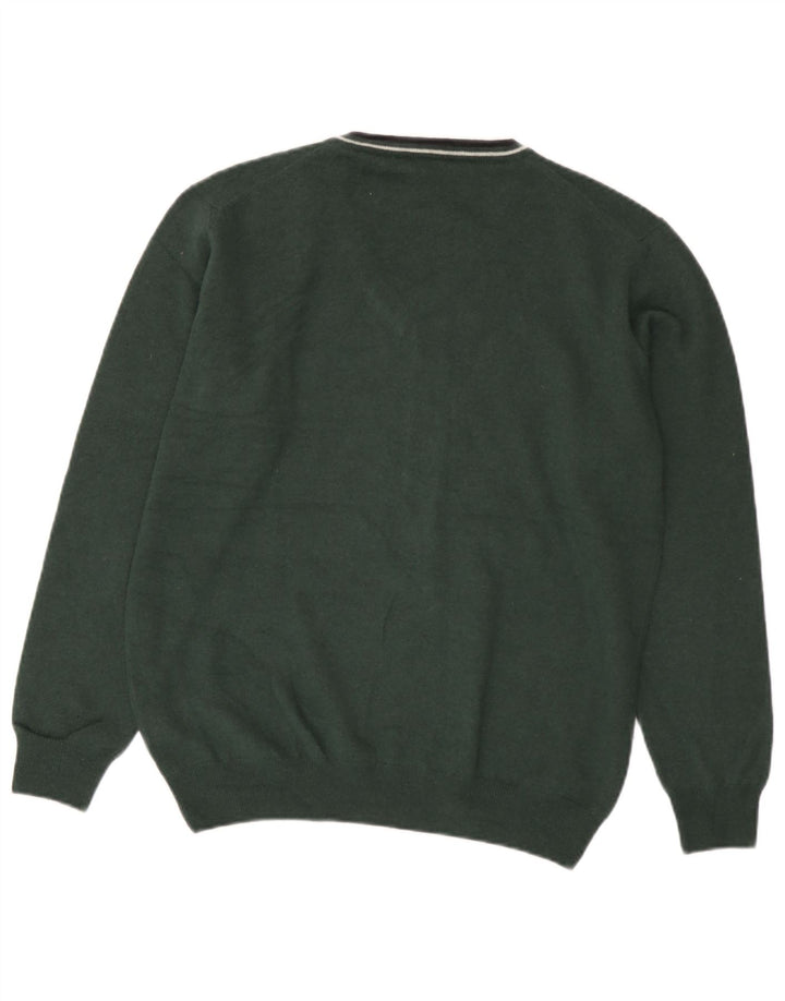 Fred Perry Jersey con cuello en V para niño 15-16 años Lana verde