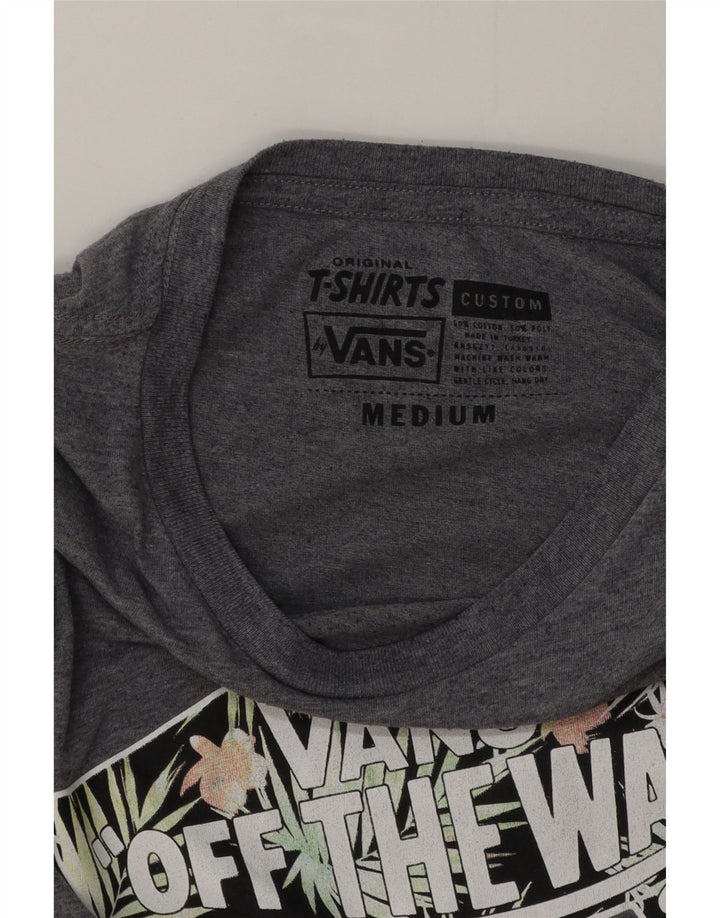 Vans Camiseta gráfica para hombre Top de algodón moteado en gris medio