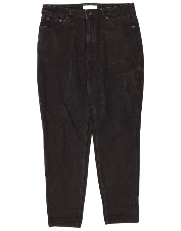 Topshop Vaqueros Mom Tapered para Mujer W32 L26 Algodón Negro