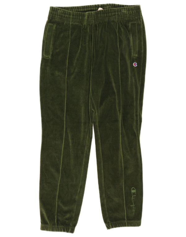 Champion Pantalones De Chándal De Terciopelo Joggers De Algodón Verde Medio