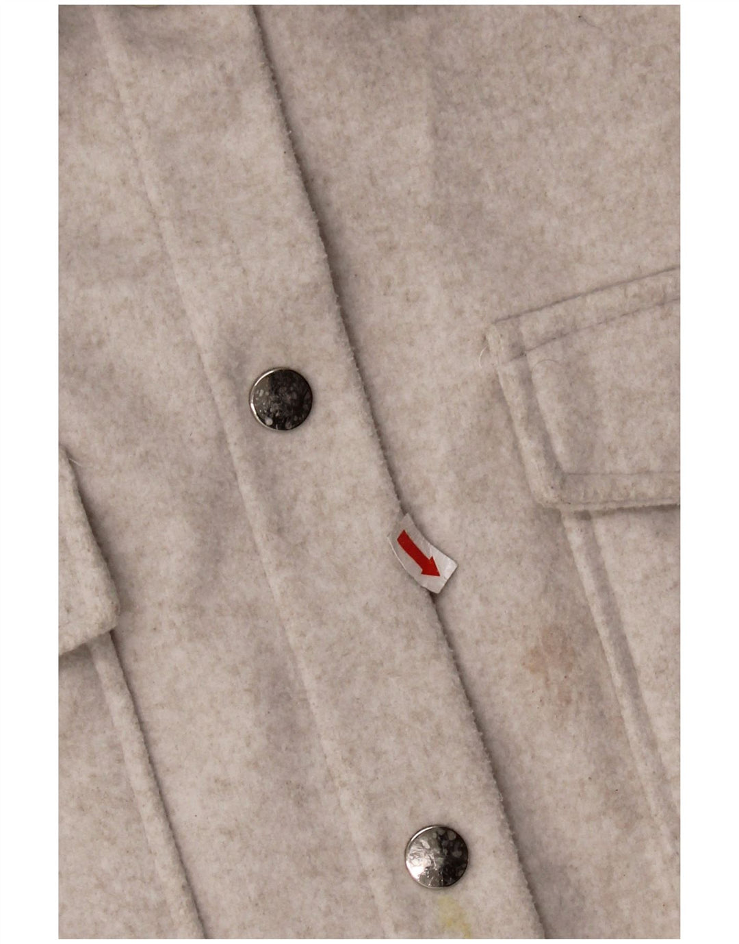 Zara Camisa De Forro Polar De Gran Tamaño para Mujer UK 46 Poliéster Gris Grande