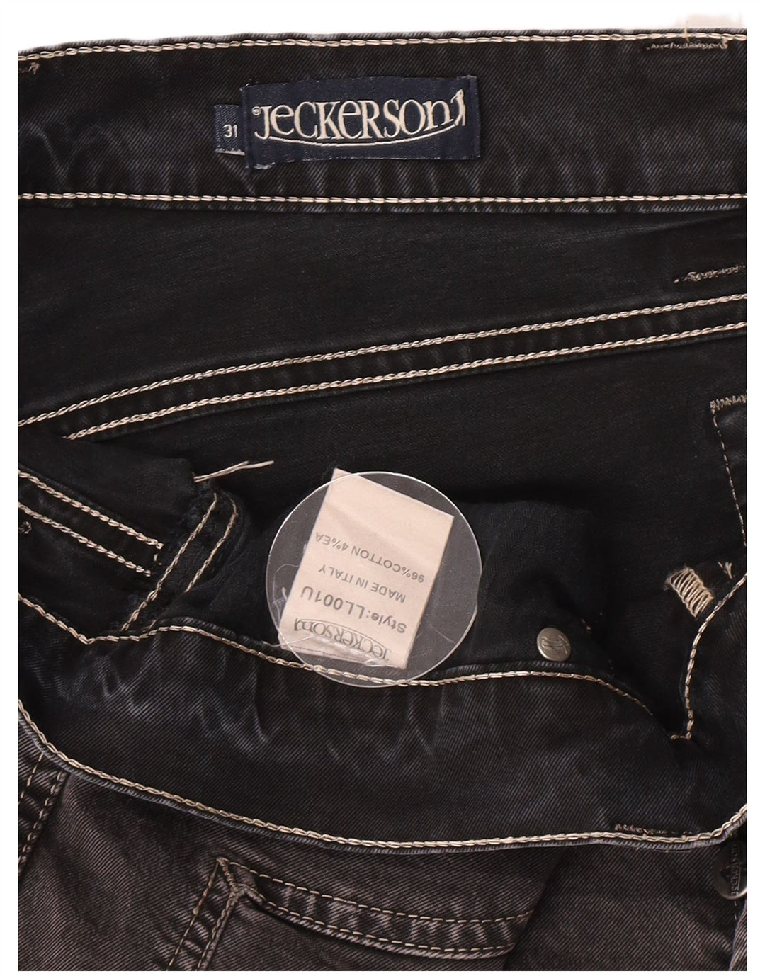 Jeckerson Vaqueros rectos para hombre W31 L30 Algodón gris