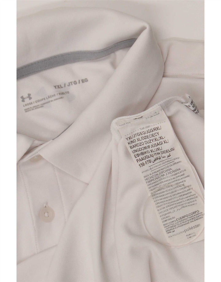 Polo Under Armour Niño 13-14 Años XL Blanco Poliéster
