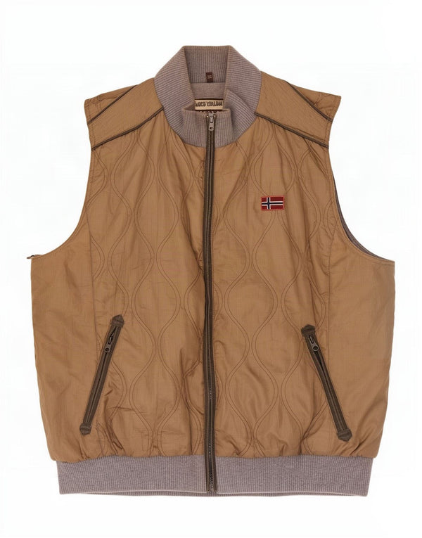Napapijri Chaleco acolchado para hombre UK 46 3XL Poliéster color beige