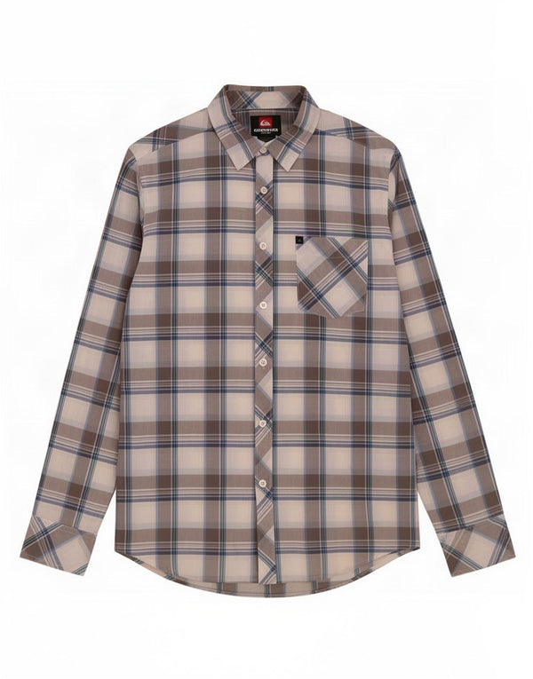 Camisa Quiksilver Hombre Small Grey Check Cotton