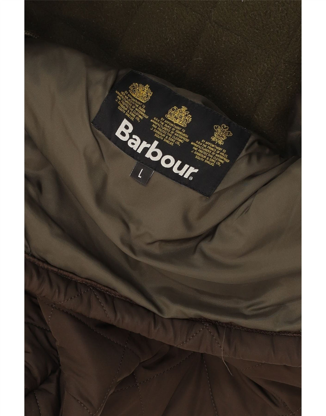 Barbour Chaqueta acolchada para hombre Reino Unido 40 Poliéster marrón grande