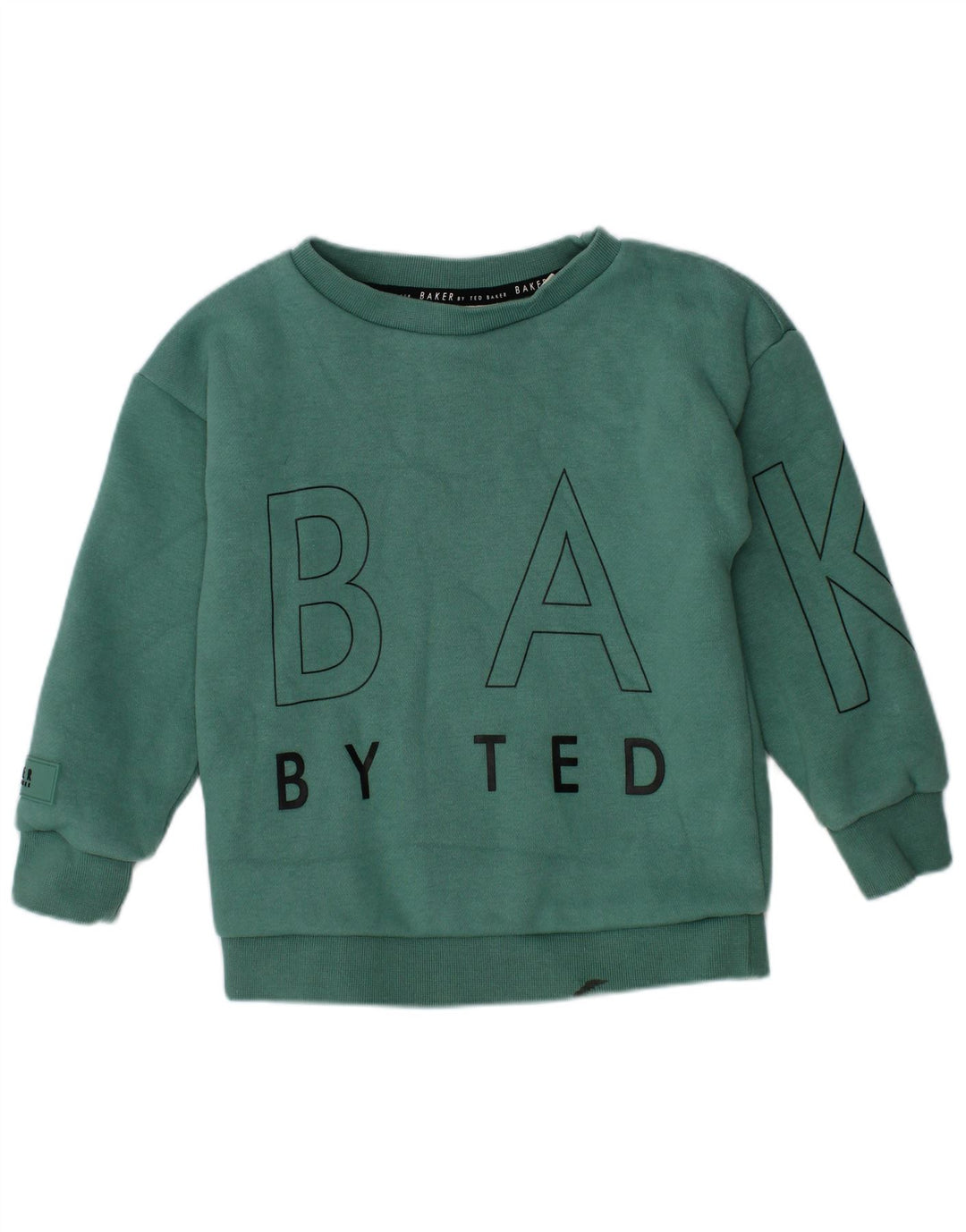 Ted Baker Sudadera con gráfico para niños, jersey, 2-3 años, algodón verde
