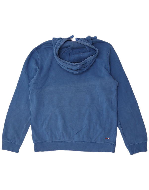 Napapijri Mens Geographic Graphic Hoodie Jumper XL Blue Cotton
