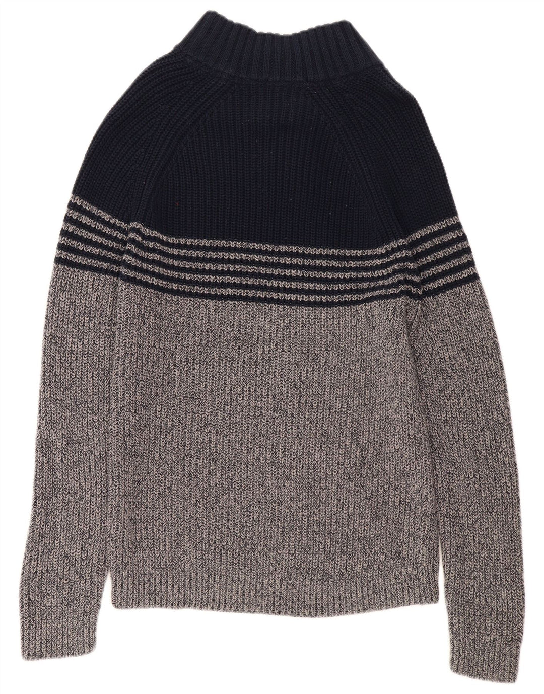 WHITE STUFF Suéter tipo jersey con cuello y botones para mujer UK 46 Grande Gris Colorblock