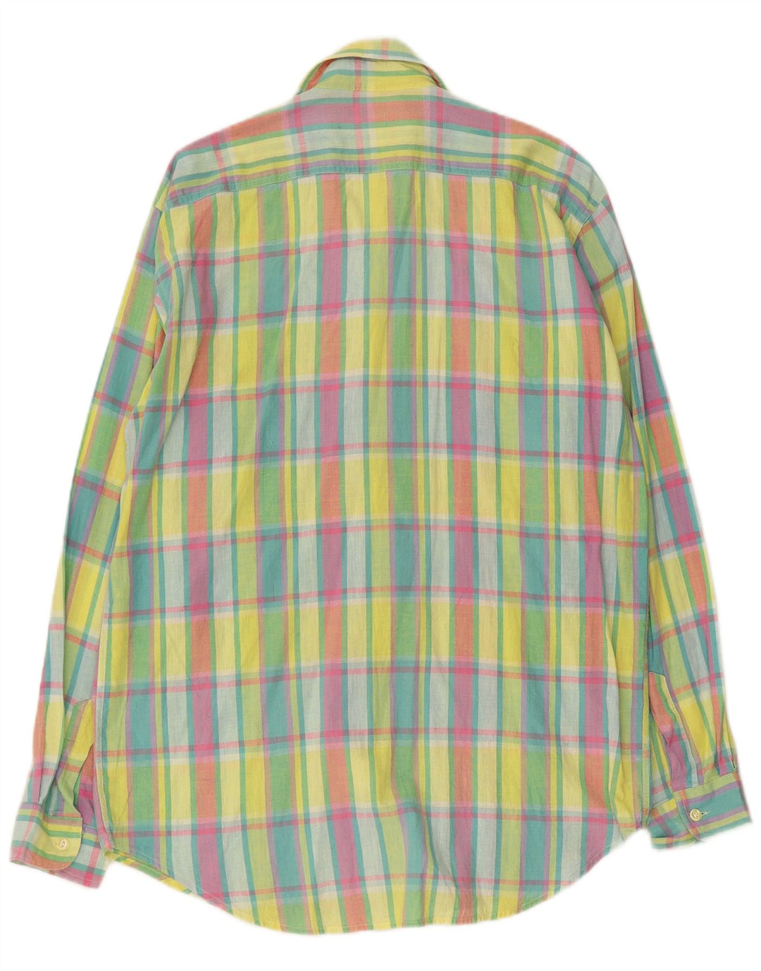 Camisa Borsalino Hombre Mediana Cuadros Multicolor Algodón