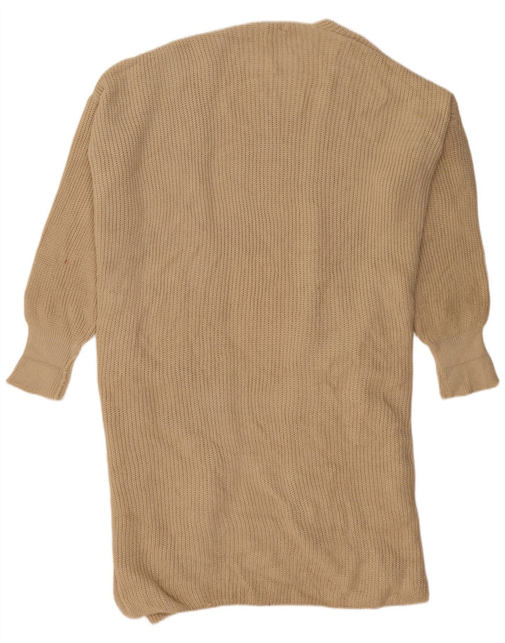 Topshop Cárdigan abierto de gran tamaño para mujer, talla 40, color beige medio