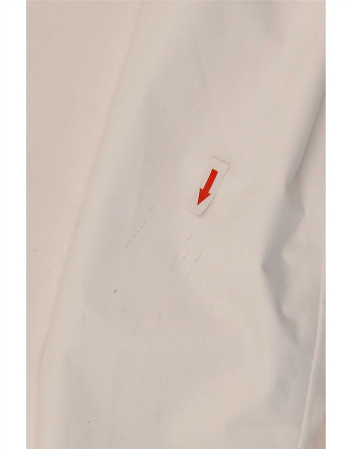 Helly Hansen Chaqueta impermeable con capucha gráfica para mujer UK 10 Small White Poliéster