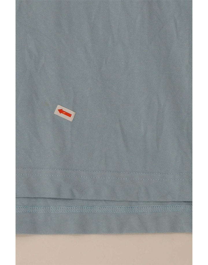 Polo Kappa Hombre Algodón Azul Medio